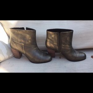 Cole Haan Women’s Metallic Gold Booties Boots